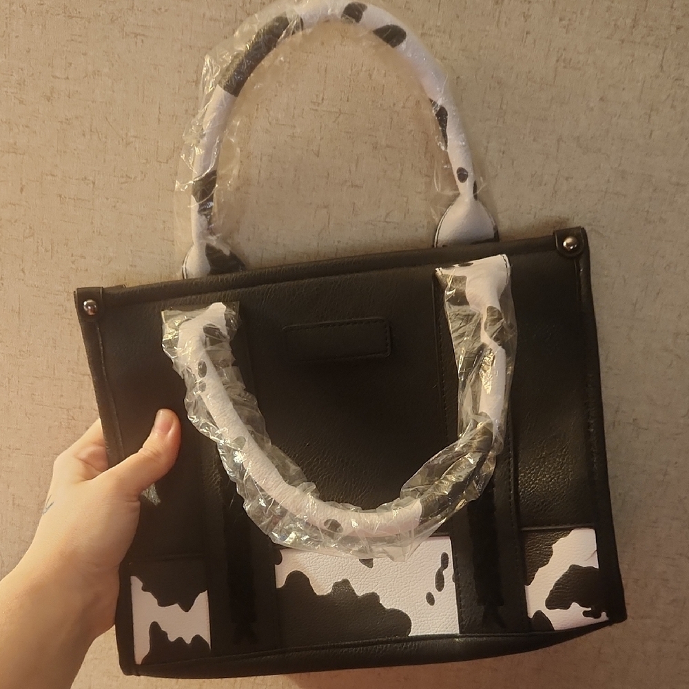 Faux Cowprint Women's Handbag